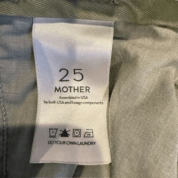 Mother "The Cinch Greaser" Killing Time Fatigue Green Pants Wide Leg Size 25 - Picture 9 of 16